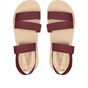 MakeMeChic Women's Ankle Strap Flat Sandals Open Toes Strappy Comfy Walking Shoes