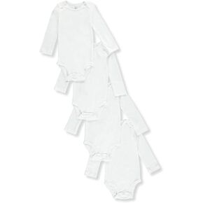 Carter's Baby 4-Pack Long Sleeve Bodysuits Newborn White
