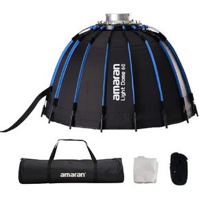 Aputure Amaran 24"/60cm Parabolic Softbox,Quick Release with Diffusers/Grid/Bag for Bowens Mount Continuous Lighting Compatible with Aputure 600D/300X/Amaran 300c/150c200/100/60X