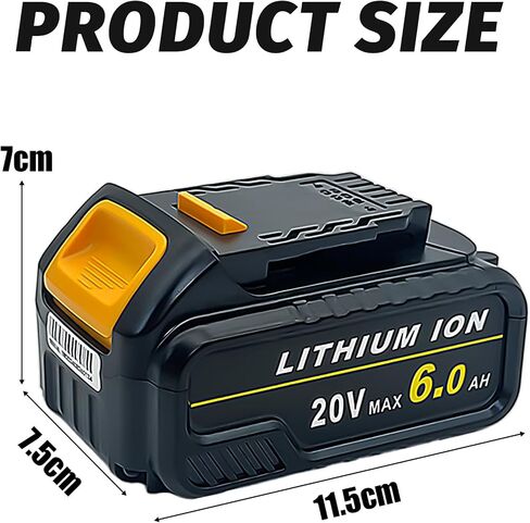 DCB206 استبدال البطارية لبطارية DEWALT 20V متوافق مع DEWALT 20V بطارية DCB206 DCB205 DCB204 DCD/DCF/DCG لأدوات الطاقة اللاسلكية DEWALT 20 فولت (2Packs) in Saudi Arabia