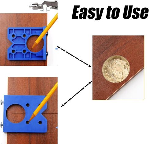 طقم مفصل الباب 35 ملم ، رقصة حفر ثقب المفصل مع تدريبات بتات مفصلية مخفية ، جيج مفصلي ، قطع مثقاب للأداة الخشبية للخزانة ، الباب ، ثقب مفصل النافذة in Kuwait