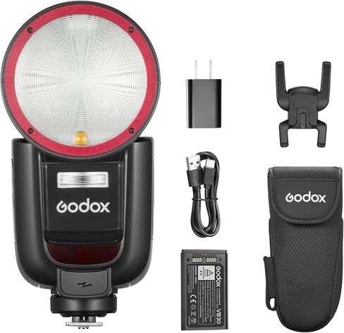 Godox v1pro-n إصدار الكاميرا الكاميرا Flash Speedlite V1pro-Nu لـ Nikon ، مع فلاش فرعي قابل للفصل ، بطارية USB-C Charge ، 2.4G HSS TTL Flash لـ Nikon Z9 Z8 Z7II Z6 ZFC D850 D810 D810 D610 D7100 in Kuwait