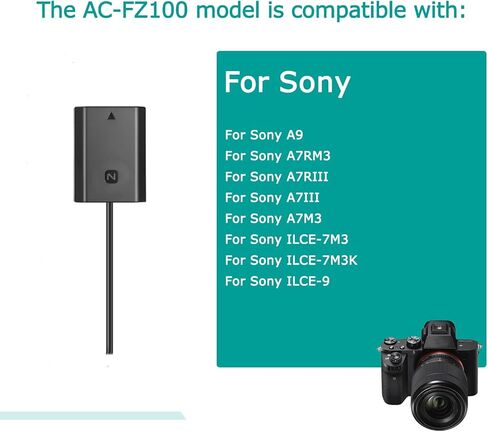 RAEISUSP PD DC CABLE NP-FZ100 DUMMY BUTTION FOR SONY Alpha A9 A7RM3 A7RIII A7 III A7M3 ILCE-9 A6600 in Kuwait