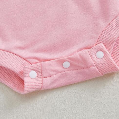 Lamuusaa Newborn Baby Girl New Year Outfit Happy New Year Letter Sequin Embroidery Romper Long Sleeve Bodysuit Winter Clothes in Saudi Arabia