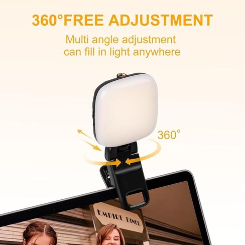 49 LED Selfie Light ، ضوء الفيديو ، مقطع ضوء الهاتف ، 200 مللي أمبير في الساعة ، 3 أوضاع الضوء المعدلة ، لوحة ضوء الكاميرا المحمولة 0-360 درجة ، إضاءة DSLR in Saudi Arabia
