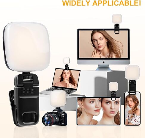 49 LED Selfie Light ، ضوء الفيديو ، مقطع ضوء الهاتف ، 200 مللي أمبير في الساعة ، 3 أوضاع الضوء المعدلة ، لوحة ضوء الكاميرا المحمولة 0-360 درجة ، إضاءة DSLR in Saudi Arabia