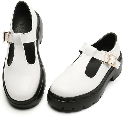 Ruiatoo Women Mary Jane Dress Shoes Platform Loafers Low Heel Chunky Pumps Round Toe Oxford Shoes in Kuwait