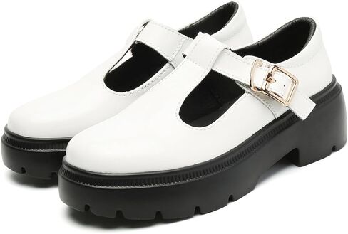 Ruiatoo Women Mary Jane Dress Shoes Platform Loafers Low Heel Chunky Pumps Round Toe Oxford Shoes in Kuwait