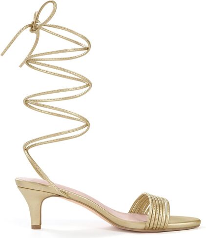 Allegra K Women's Strappy Open Toe Lace Up Kitten Heels Sandals in Saudi Arabia