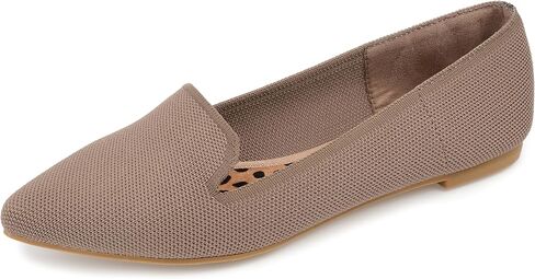 Journee Womens Vickie Tru Comfort Foam Slip On Pointed Toe Loafer Flats in Kuwait