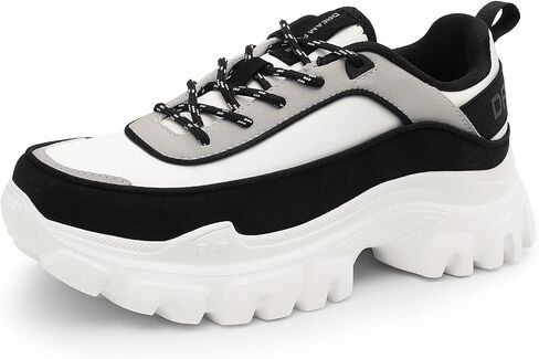 DREAM PAIRS Women Platform Chunky Fashion Sneakers Walking Lace-Up Comfortable Sport Stylish Lightweight Classic Casual Work Tennis Shoes in Saudi Arabia