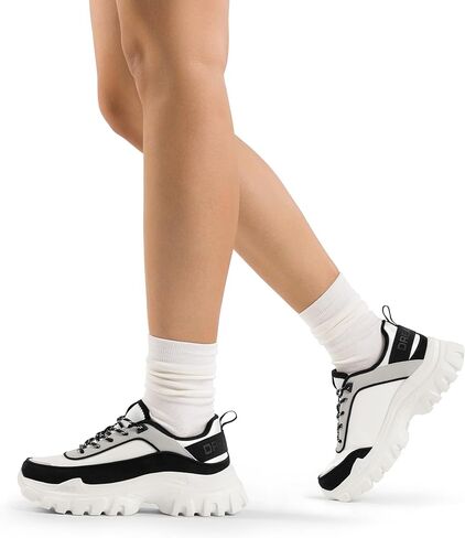 DREAM PAIRS Women Platform Chunky Fashion Sneakers Walking Lace-Up Comfortable Sport Stylish Lightweight Classic Casual Work Tennis Shoes in Saudi Arabia