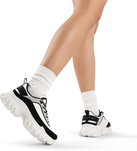 DREAM PAIRS Women Platform Chunky Fashion Sneakers Walking Lace-Up Comfortable Sport Stylish Lightweight Classic Casual Work Tennis Shoes in Saudi Arabia