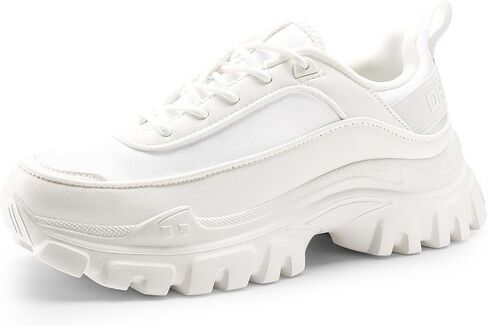 DREAM PAIRS Women Platform Chunky Fashion Sneakers Walking Lace-Up Comfortable Sport Stylish Lightweight Classic Casual Work Tennis Shoes in Saudi Arabia
