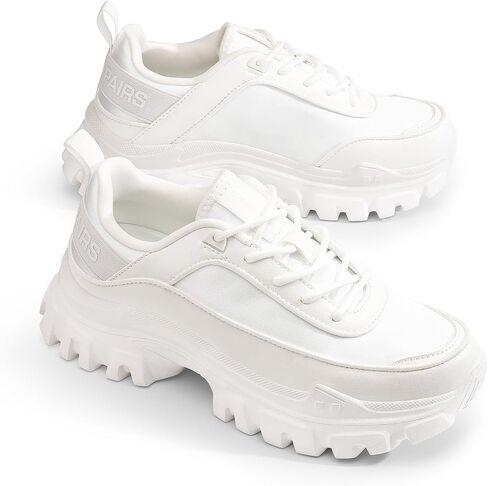 DREAM PAIRS Women Platform Chunky Fashion Sneakers Walking Lace-Up Comfortable Sport Stylish Lightweight Classic Casual Work Tennis Shoes in Saudi Arabia