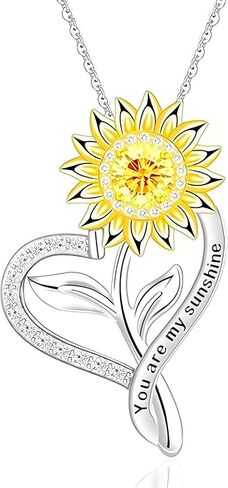 Anniversary Birthday Gifts for Women,Christmas Gifts for Women,Sunflower Necklace,18K Gold Plated You Are My Sunshine Necklace,Mothers Day Gifts for Wife,Girlfriend,Mom, Daughter,Sister in Kuwait