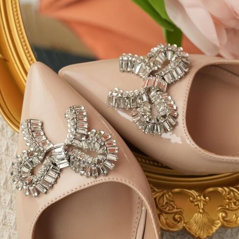 Women's Slingback Kitten Heels with Sparkly Rhinestone Bow - 2.4'' Inches Pointed Toe Pumps for Wedding Party Dress in Saudi Arabia
