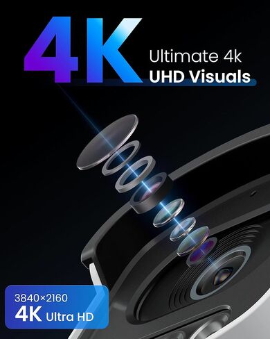 Zosi 4K WiFi 6 Camera Camera System ، 4pcs 4K 4K Outdoor Indoor Clipas ، Aurora Lux Vision Full Color Coll Confect in Kuwait