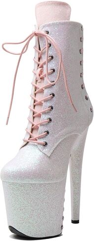 Wuxin H&P 8 in Pole Dance Boot Shoes for Women ، 8 in Exotic Stiletto Pole Dance Boot Platform in Kuwait