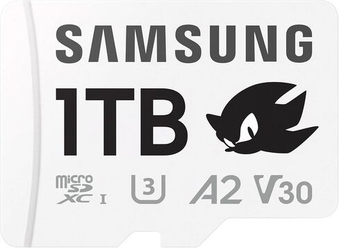 Samsung PRO Plus Sonic The Hedgehog + Adapter, 512GB microSDXC, Up-to 180MB/s, Full HD & 4K UHD, UHS-I, C10, U3, V30, A2, for Nintendo-Switch, Steam Deck, GoPRO, DJI Drone, Tablets (MB-MD512SA/LC1) in Saudi Arabia