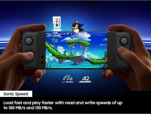 Samsung PRO Plus Sonic The Hedgehog + Adapter, 512GB microSDXC, Up-to 180MB/s, Full HD & 4K UHD, UHS-I, C10, U3, V30, A2, for Nintendo-Switch, Steam Deck, GoPRO, DJI Drone, Tablets (MB-MD512SA/LC1) in Saudi Arabia