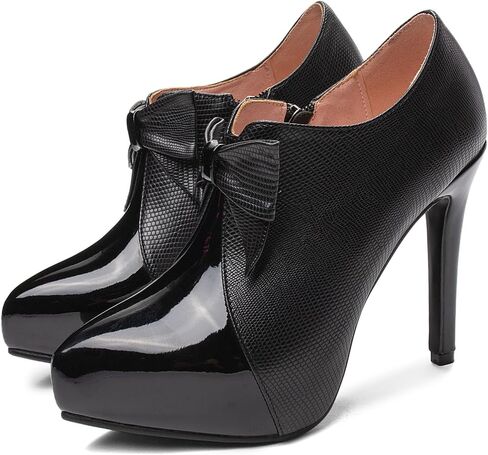 SHEMEE Women's Platform Stiletto High Heel Ankle Booties Thin Heels Pumps Side Zip Short Boots Shoes in Kuwait