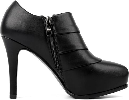 SHEMEE Women's Platform Stiletto High Heel Ankle Booties Thin Heels Pumps Side Zip Short Boots Shoes in Kuwait