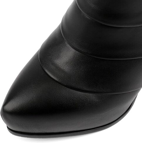 SHEMEE Women's Platform Stiletto High Heel Ankle Booties Thin Heels Pumps Side Zip Short Boots Shoes in Kuwait