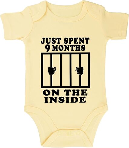 I Just Did 9 Months On The Inside Bodysuit for Baby Coming Soon Bodysuit Funny Newborn Baby Bodysuit Unisex in Saudi Arabia
