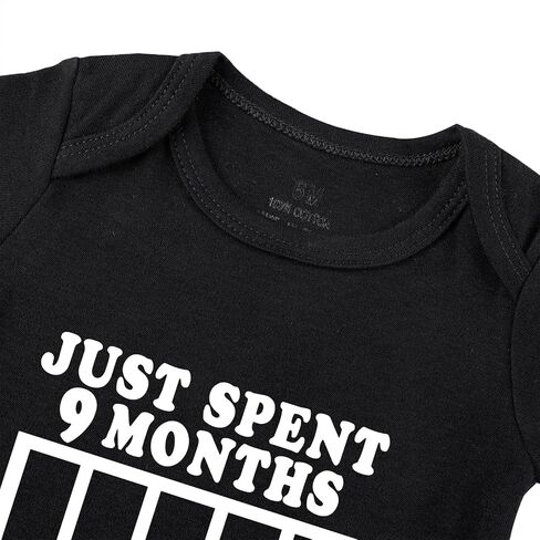 I Just Did 9 Months On The Inside Bodysuit for Baby Coming Soon Bodysuit Funny Newborn Baby Bodysuit Unisex in Saudi Arabia