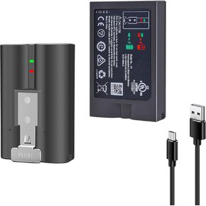 2-Pack V4 Replacement Battery with Micro-USB Cable for Ring-Doorbell Camera 2/3/4, Spotlight Camera Stick Up Cam, Rechargeable Upgraded Lithium Li-ion Batteries Camera Indoor 3.65V 6040mAh/22.046Wh