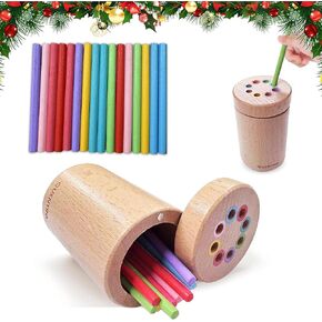 Montessori Toys for 3 Year Old, Wooden Learning Color Sorting Toys for Toddlers, Educational Fine Motor Developmental Sensory Matching Games, 36 Months Up Old Baby Boys Girls Xmas Gifts