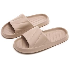 Pillow Slippers for Women and Men, Home Wear Cloud Slides Shower Sandals, Cushioned Ultra Lightweight Soft Sole Quick Dry House Shoes