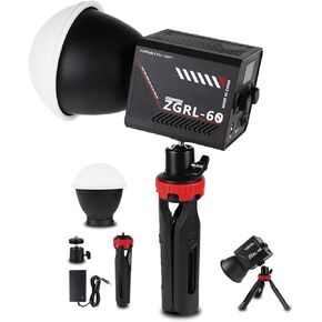 60W Handheld Portable LED Video Light, Mini Dual Color Temperature COB Continuous Output Lighting Spotlight, Built-in 8000mAh Battery, 8 Scenes Video Light Stick