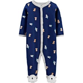 Carter's Baby Boys' Cotton Snap-up Sleep N Play (Navy Blue/Koala) 9 Months