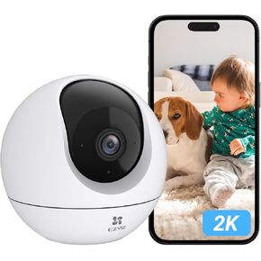 EZVIZ 2K Starlight 360 Indoor Security Camera for Home, Camera Surveillance Interieur, Pet Camera with Phone App, Color Night Vision, Auto Tracking, Human Detection, 2-Way Audio, Alexa, C6c
