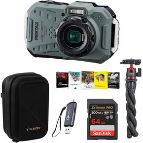Pentax WG-1000 All-Weather Camera - Olive, Accessory Kit