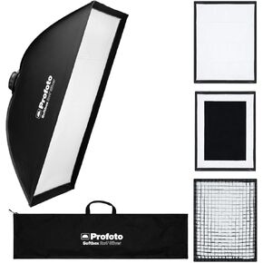 Profoto Softbox 3 × 4 أقدام مستطيلة مستطيلة الحزمة (Silver) مع حزمة ناعمة 3 × 4 أقدام ، قناع حافة 3 × 4 أقدام ، مجموعة نماذج ناعم 1.5 f-stop ، ومجموعة ناعم ناعمة 0.5 F-Stop Diffuser Kit (5 عناصر) in Kuwait