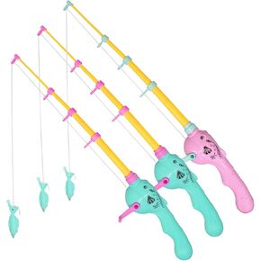 3 Pcs Magnetic Fishing Pole Kids Toy Fishing Pole - No Fishes are Included, Fishing Game - Baby and Toddler Bath Toy Toy Fishing Pole for Bath, Pool