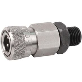 Air Venturi Foster Female to 1/8-Inch BSPP Male Quick-Disconnect Adapter, 5,000 PSI