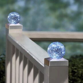Solar Post Cap Lights Deck Fence 4x4 Outdoor Lighting for Garden, Patio (Cool White, 2 Pack)