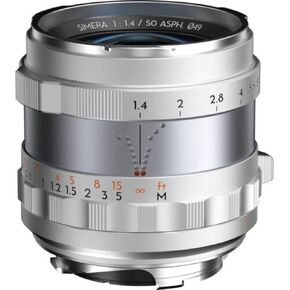 Simera 50mm F/1.4 عدسة (متوافقة مع Leica M ، Silver)