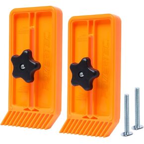 Powertec 71832-P2 Featherboard القابلة للتكديس لمشاهدة الجدول ، طاولة جهاز التوجيه ، منشار الفرقة ، أداة سلامة الفتحة العالمية T-Track & Miter ، 2 PK