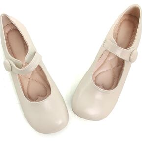 Dear Time Women's Round Toe Mary Jane Flats Cute Lolita Ballets Soft Cushion Flats for Girls