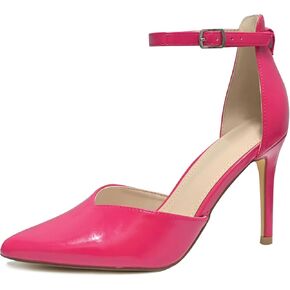 Women's High Heels Pumps Closed Toe Black Heels Dress Shoes for Women Pointed Toe Sexy Stiletto Pumps Ankle Strap 4 Inches Heels Pumps Shoes for Prom, Wedding and Daily Wear