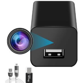 Hidden Camera, Spy Camera, No Audio Charger Camera, Video-Only Visual Camera, Mini Camera, Nanny Cam, Small Camera for Home Security, 1080P HD