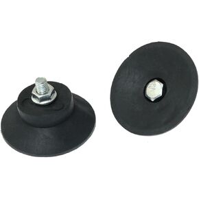 RLECS 4pcs Air Compressor Rubber Foot Stand Horn Pad M6 (With 4 Screws) Black Caster Air Pump Thickened and Wear-resistant Rubber Plastic Wheel Shock Absorption Column Rubber Pad Replacement Foot Pad