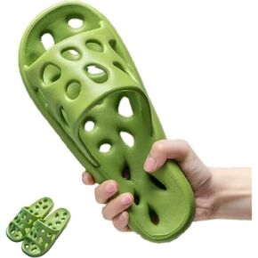 Slippers for Women and Men, Shower Shoes, Cozy & Soft Home Indoor Slippers, Quick Drying Pool Slides Lightweight Beach Sandals with Drain Holes, Massage Shower Bathroom Non-Slip Slippers