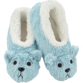 Snoozies Slipper Socks Animal Furry – Cozy, Foldable Slippers for Women, Non Slip Socks for Travel & Indoors