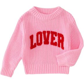 CM C & M Wodro Toddler Valentines Day Outfit Boy Girl Loving Progroeded Sweater Sweater Kid Warm Crewneck Top Pullover Sweatshirt in Kuwait